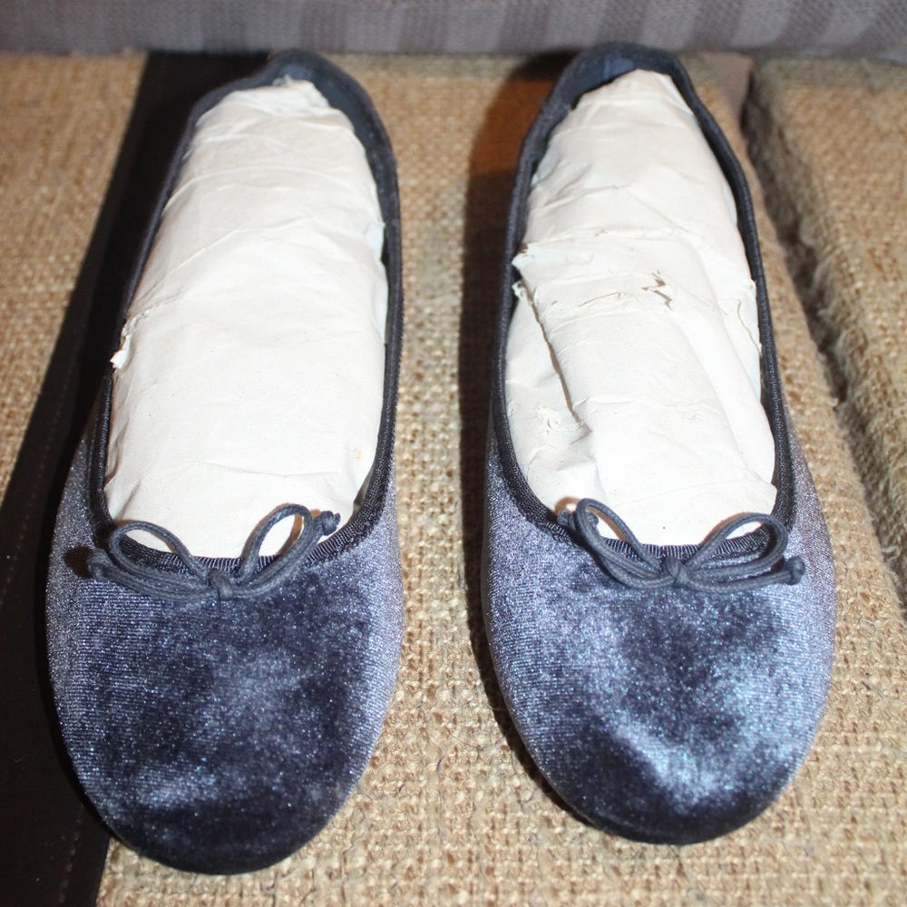 Velour Ballet Flats